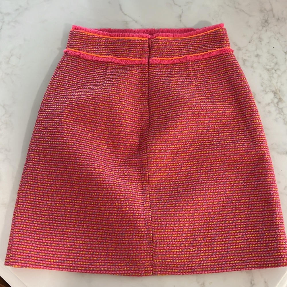 NWT J Crew A-line mini skirt in neon fringe tweed - Picture 4 of 4
